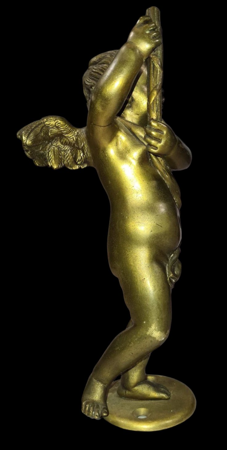 Bronze Winged Cherub Statue