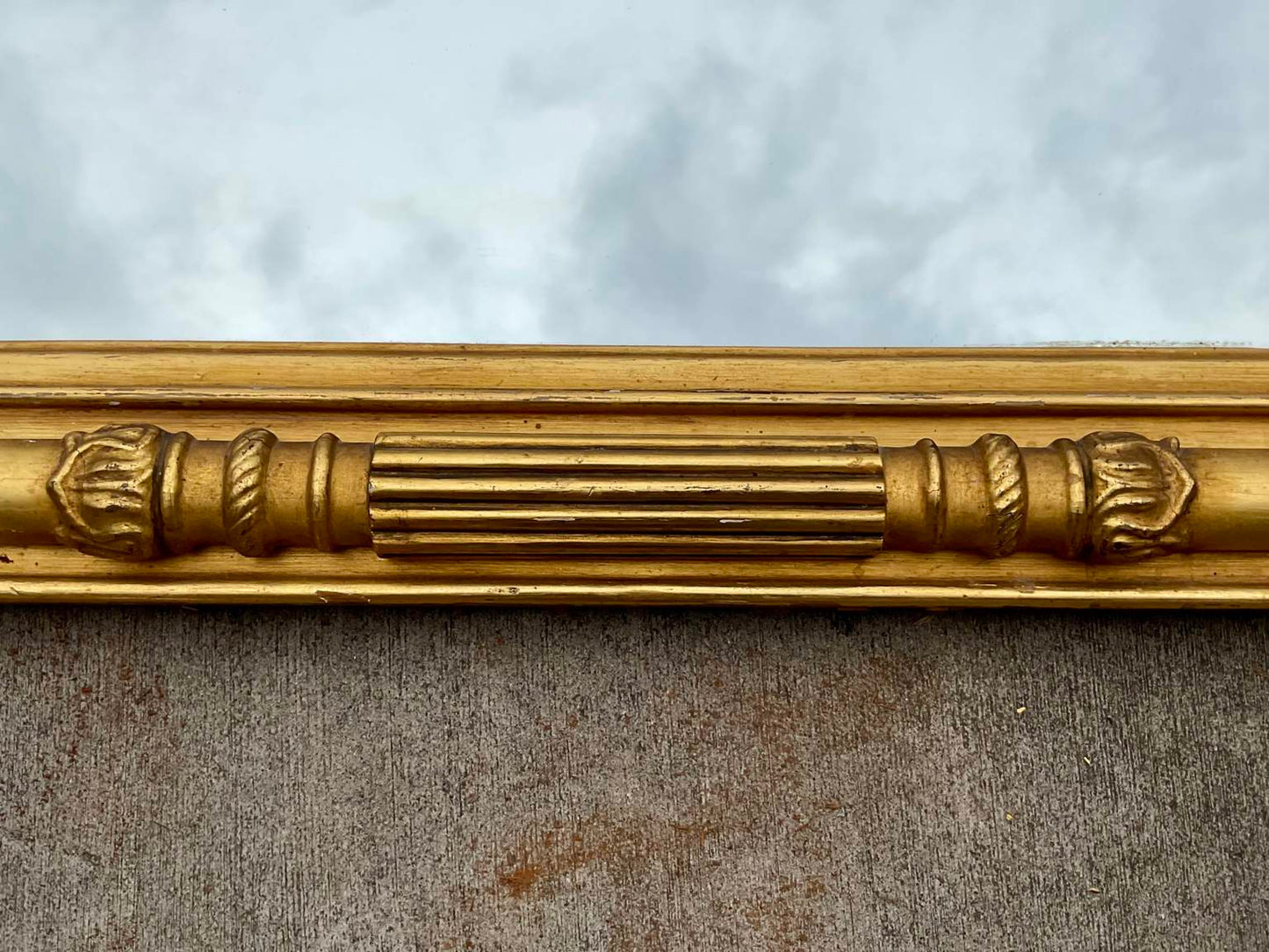 Empire Gilt Overmantle Mirror