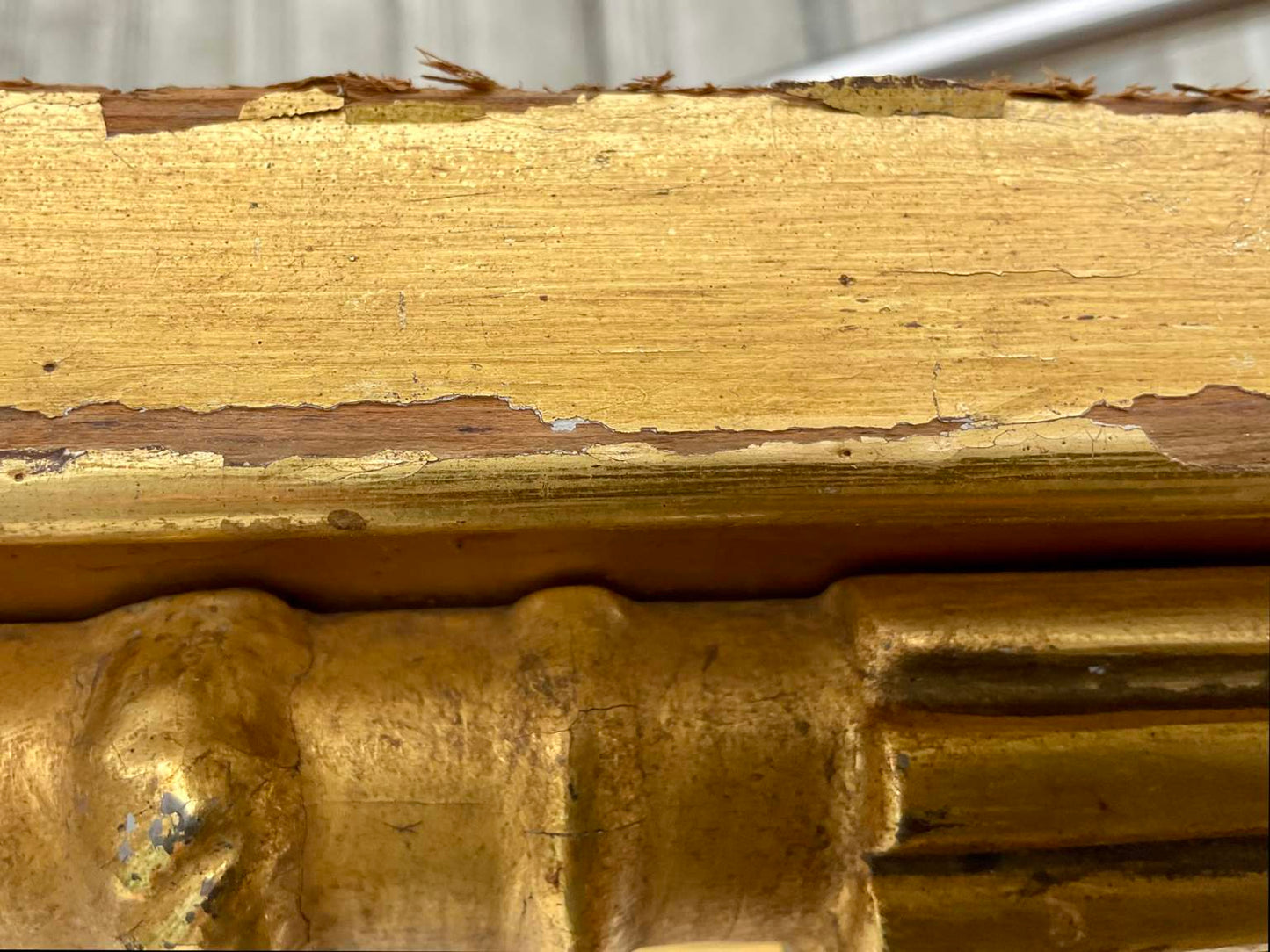 Empire Gilt Overmantle Mirror