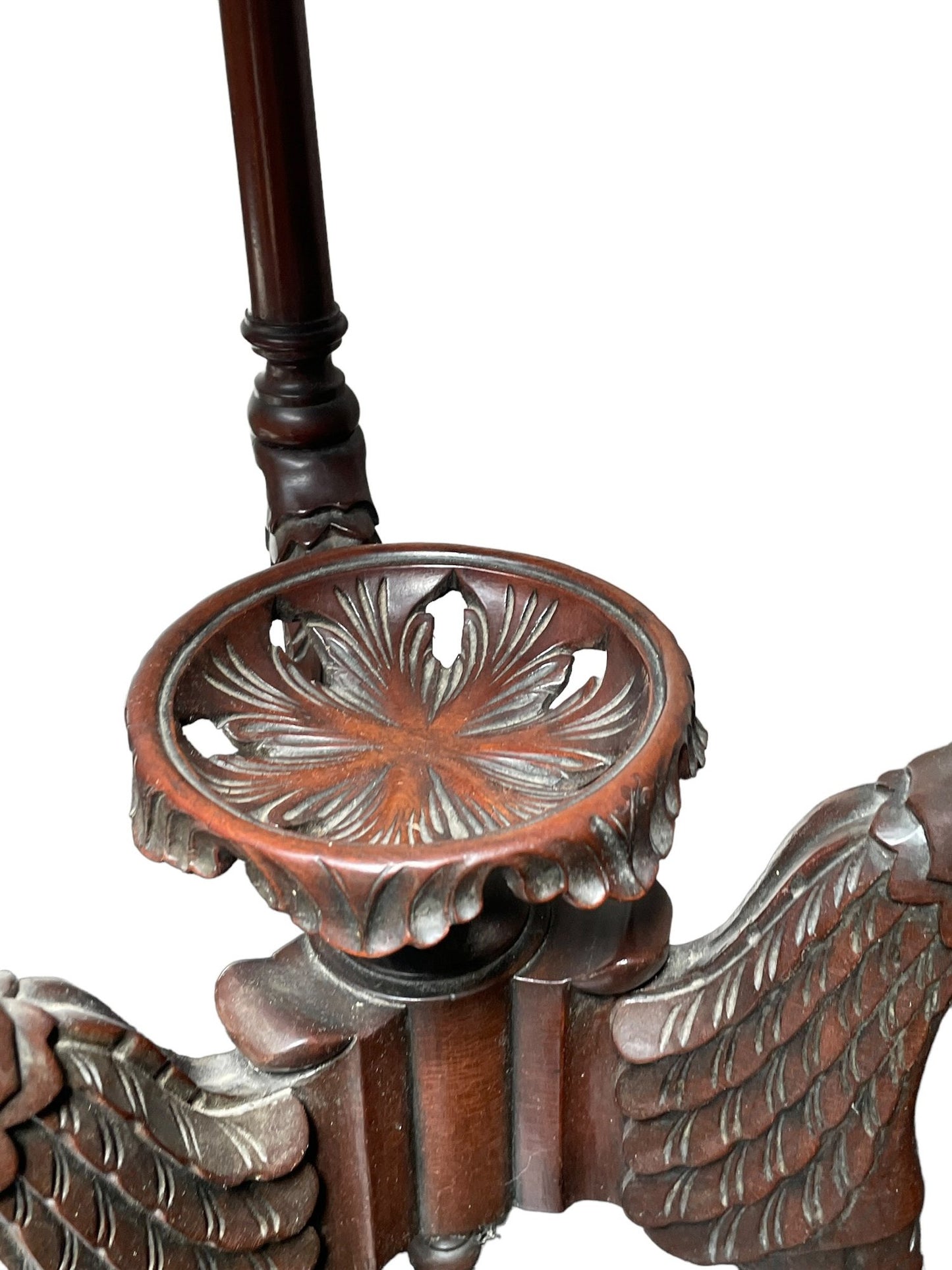 Vintage Irwin Furniture Co. Accent Table With Figural Eagles Base