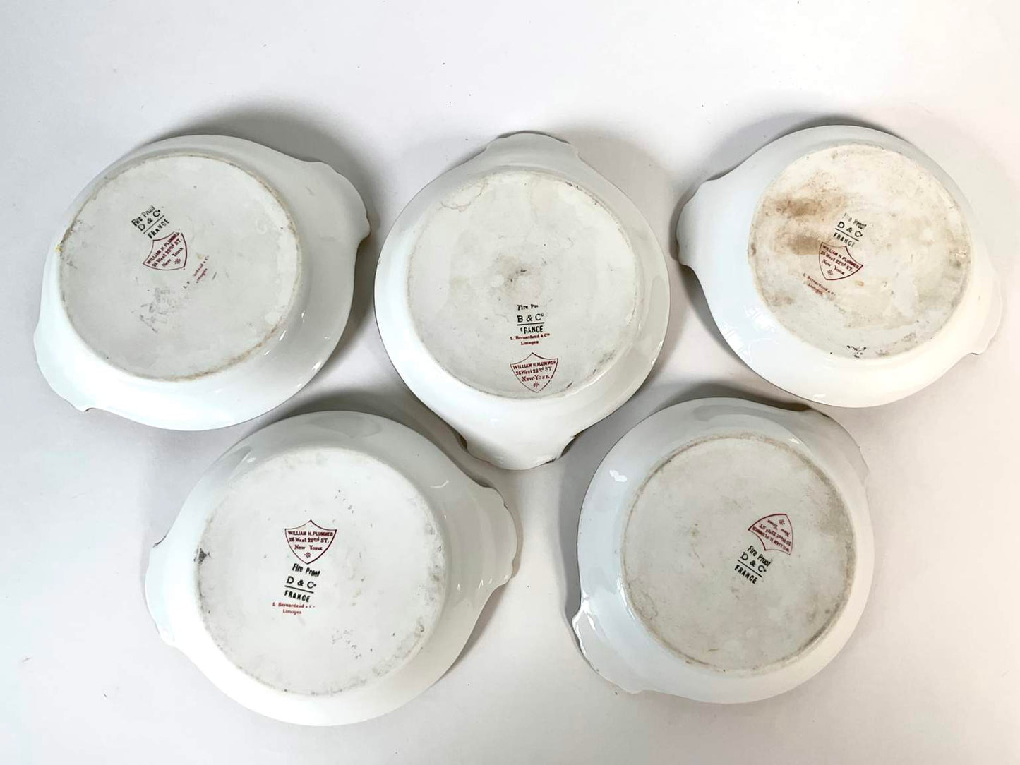 Vintage L. Bernardaud Limoges Gilded Dishes - Set of 6