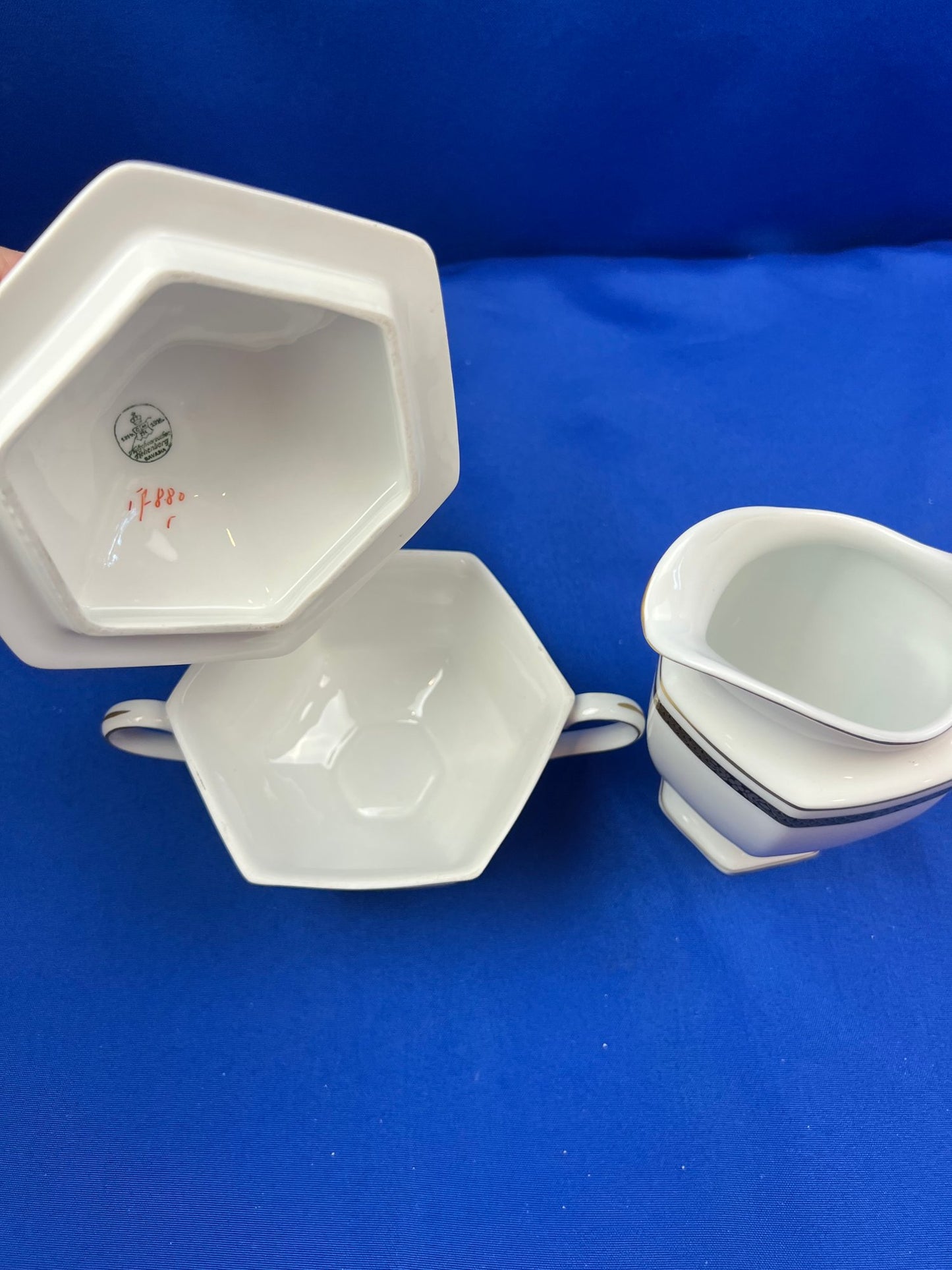 Bavarian Porcelain Sugar & Creamer