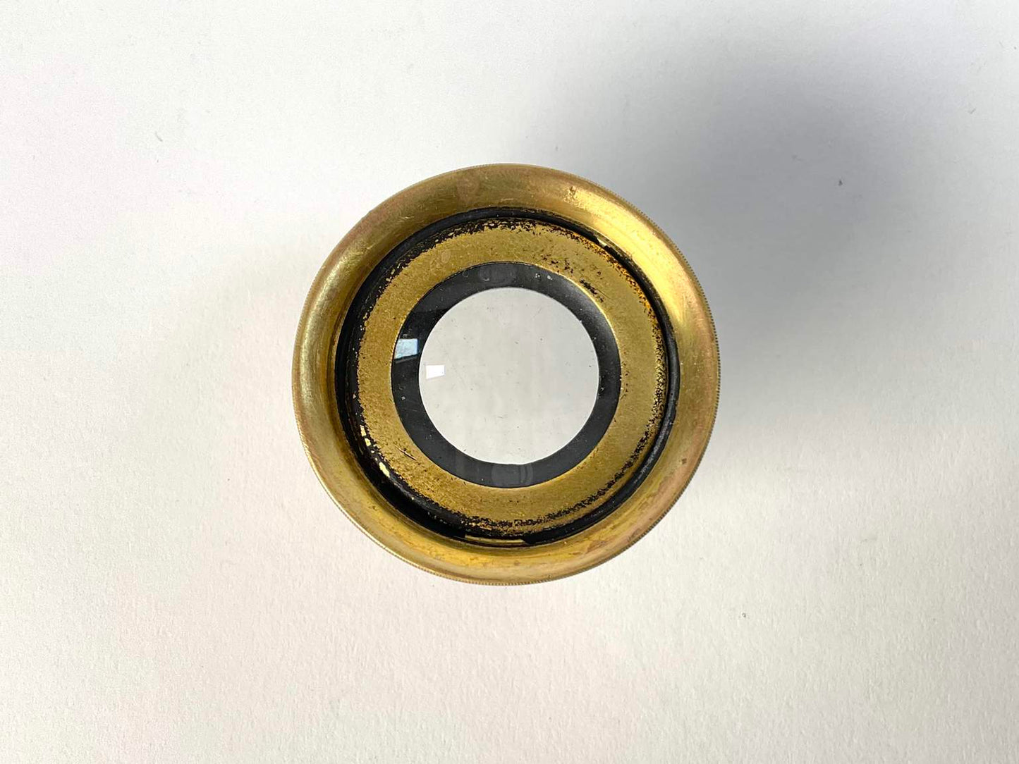 Antique Brass Loupe Magnifying Glass With Brass Tripod