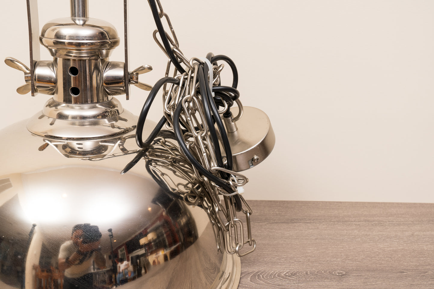 Polished Nickel Pendant Light Fixture