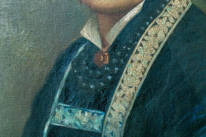 Beautiful Portrait of A Woman, 19th Century Oil on Canvas