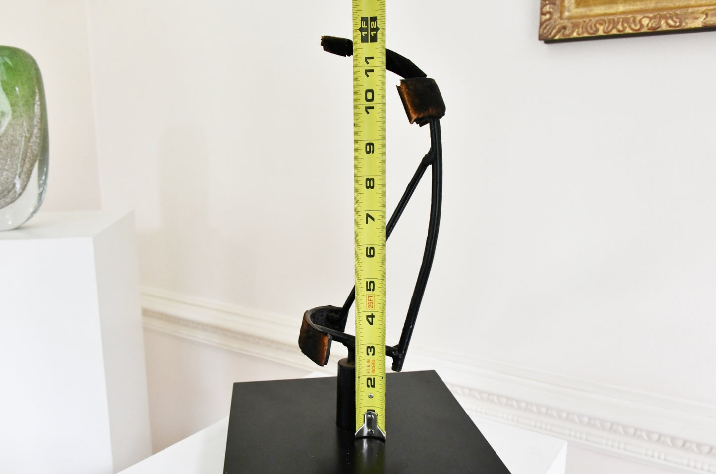 Brutalist Iron Sculpture On Base