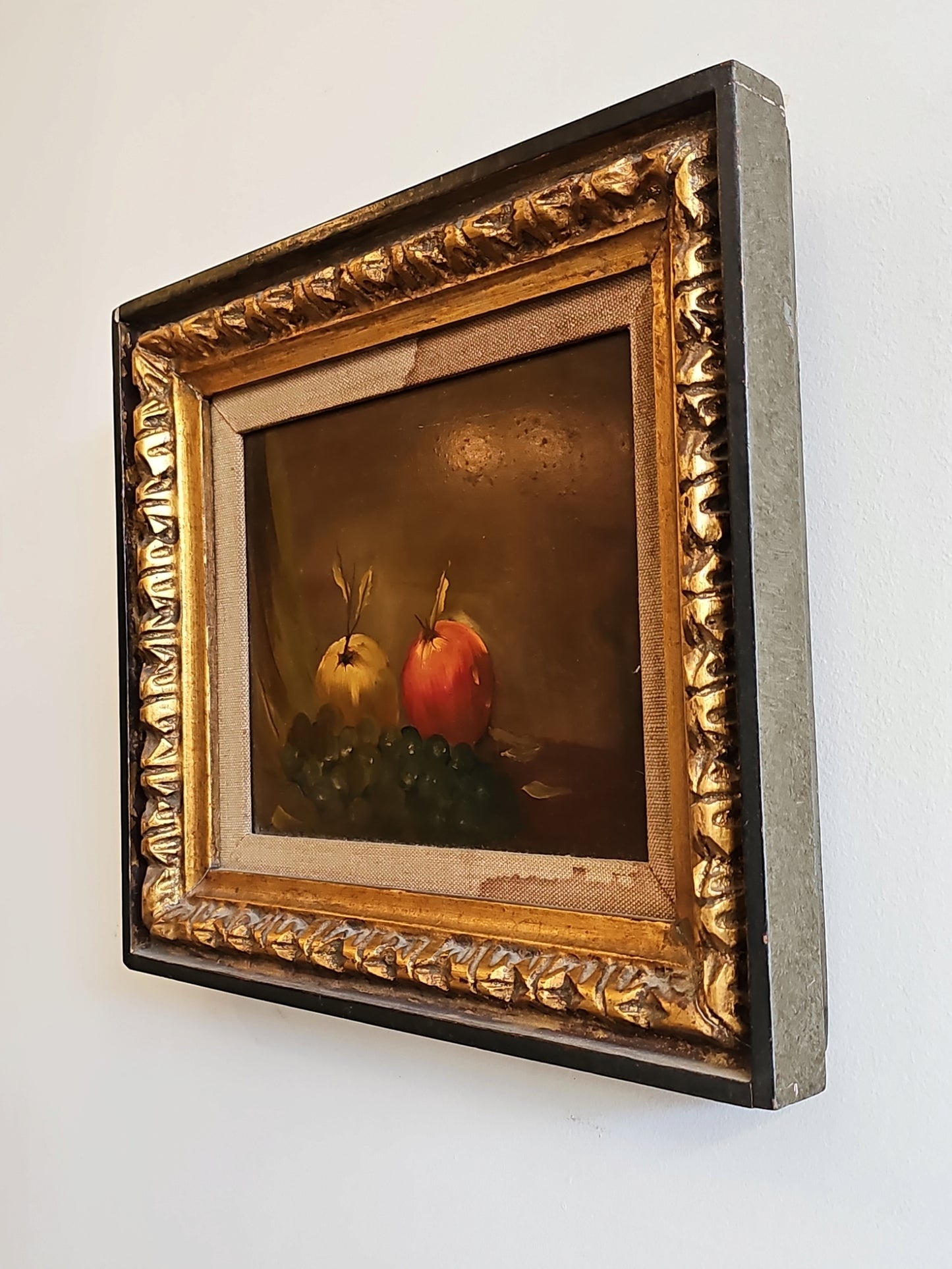 Antique Original Still Life Painting Oil On Board,Artist Signed