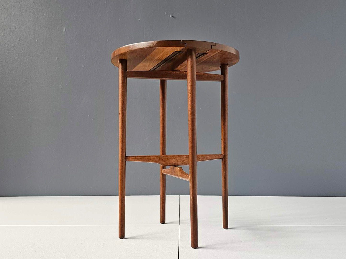 c. 1960 Bertha Schaefer For Singer & Sons Folding Walnut Side Table