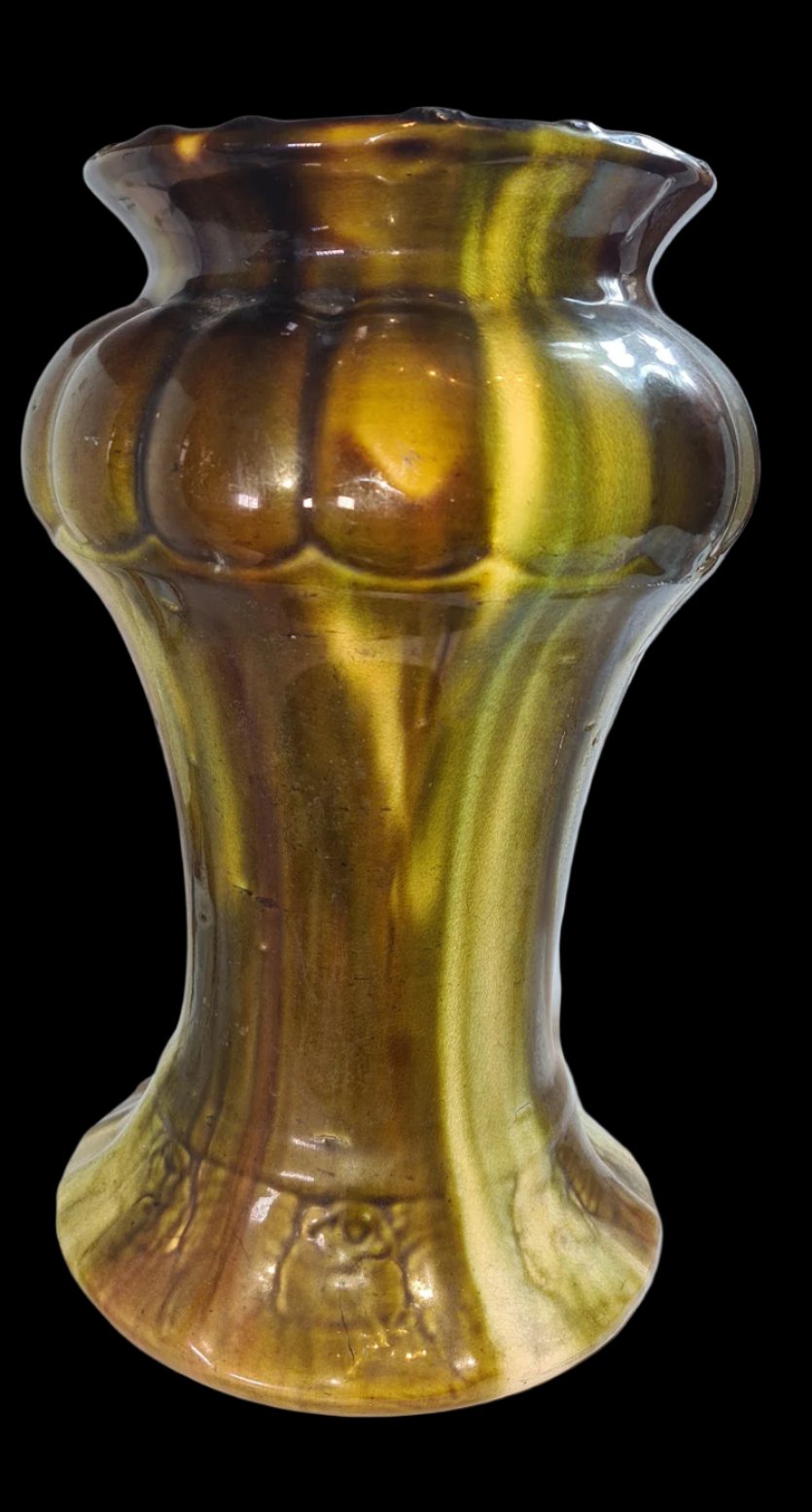 Vintage Large Green Art Pottery Vase
