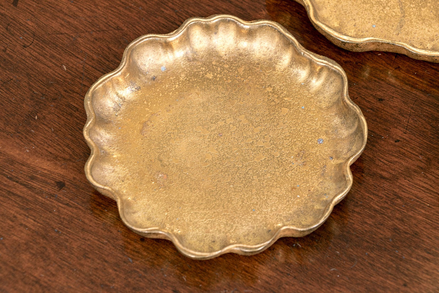 Vintage Tiffany Studios Bronze Collection Of Three Nut Bowls
