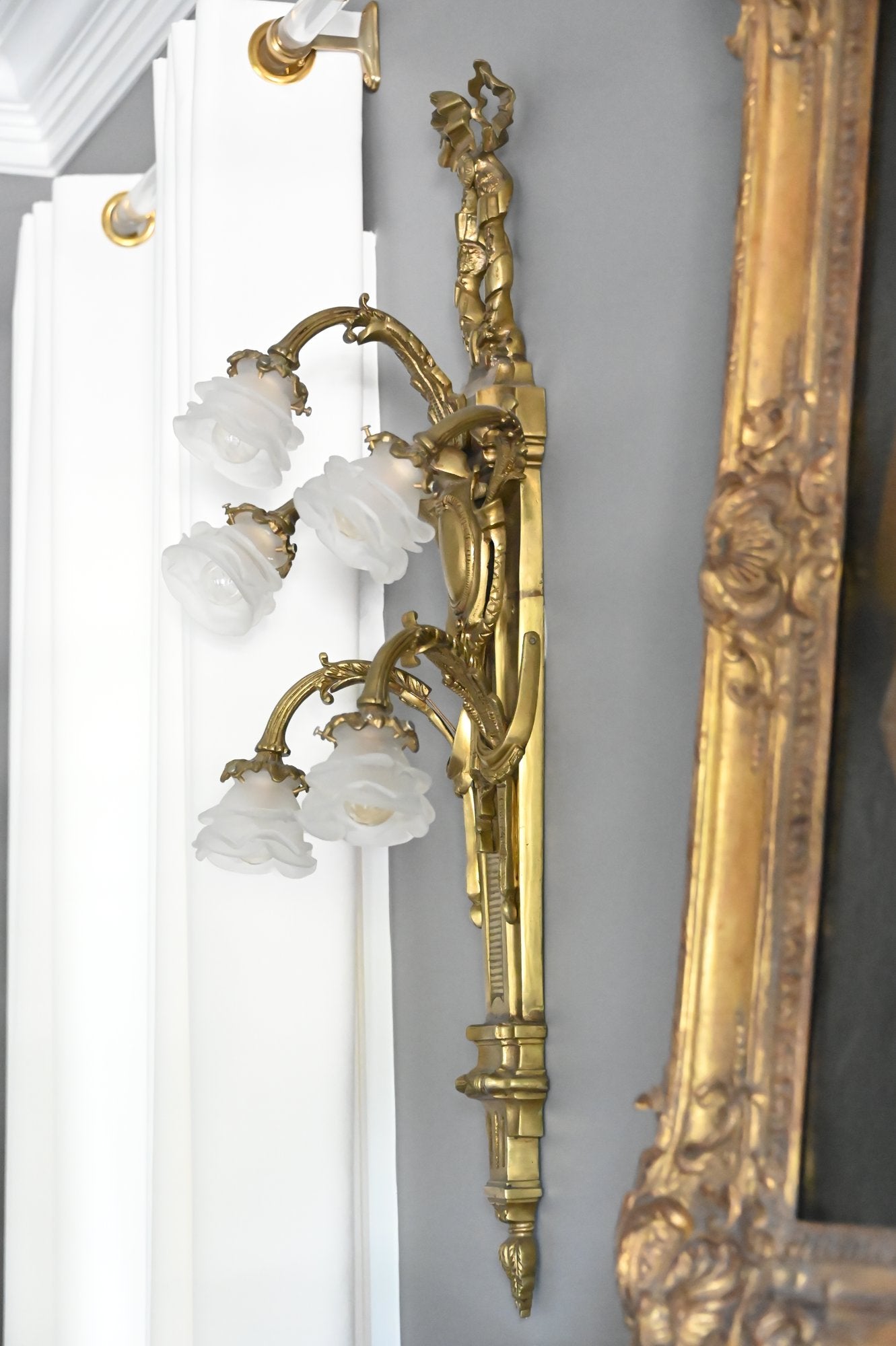 Classic Pair of Early 20th Century Louis XVI Style Sconces- A Pair