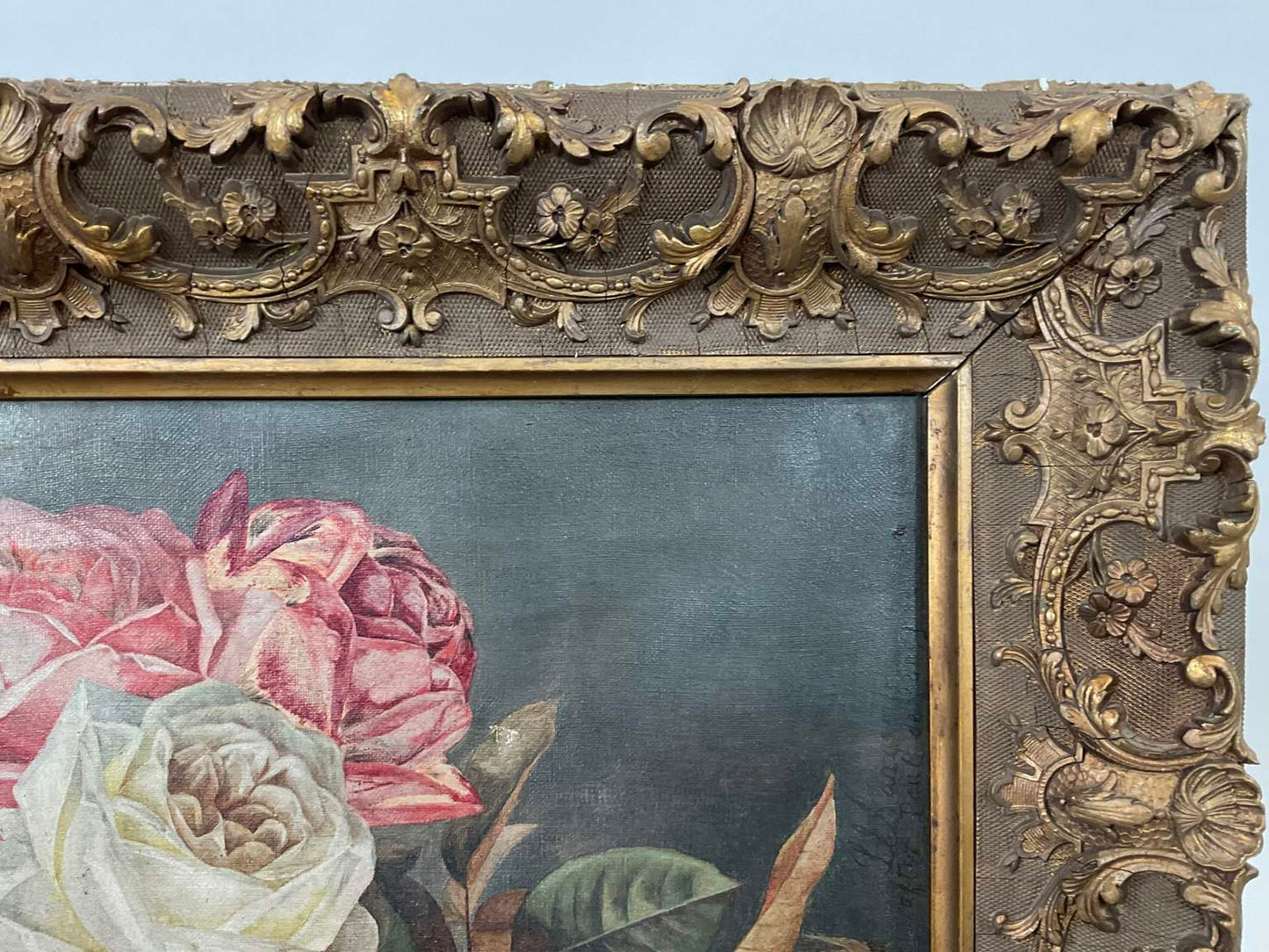 Beautiful Rose Still Life, 19th Century, Oil on Canvas