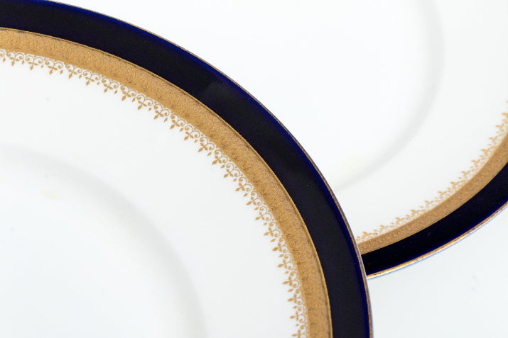 Fabulous Collection of Twelve Rosenthal Cobalt Trimmed Porcelain Plates