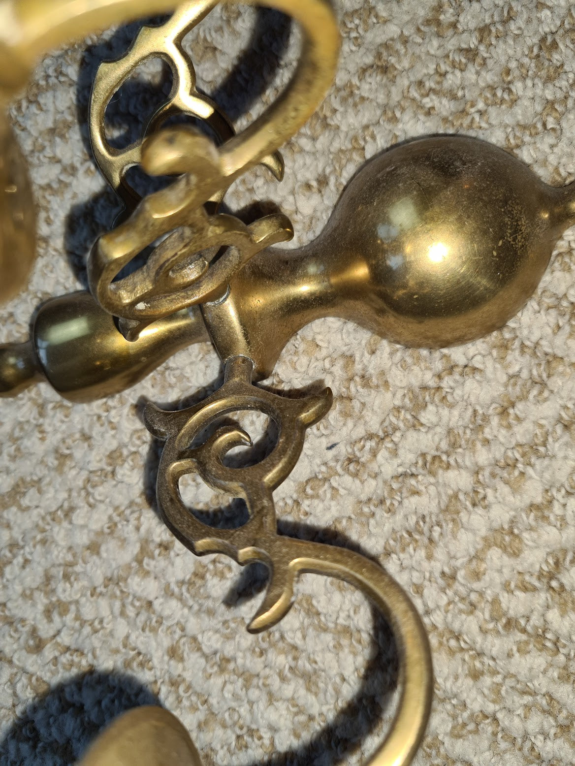 Pair of Vintage Brass Wall Sconces - Candle Holder