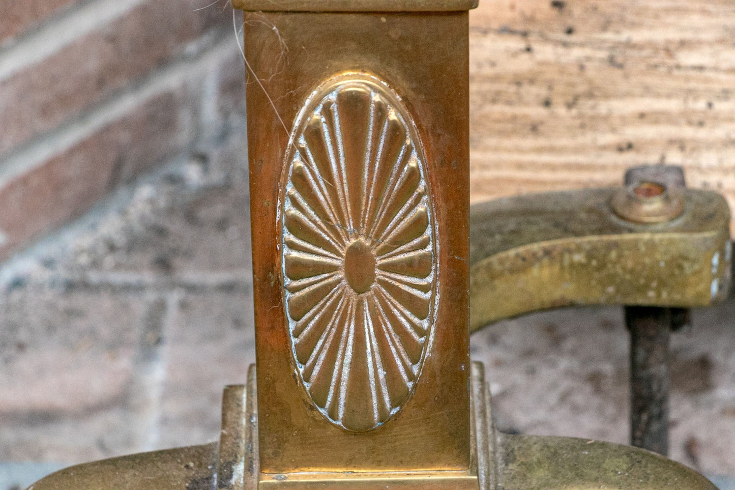 A wonderful collection of antique brass fireplace accessories