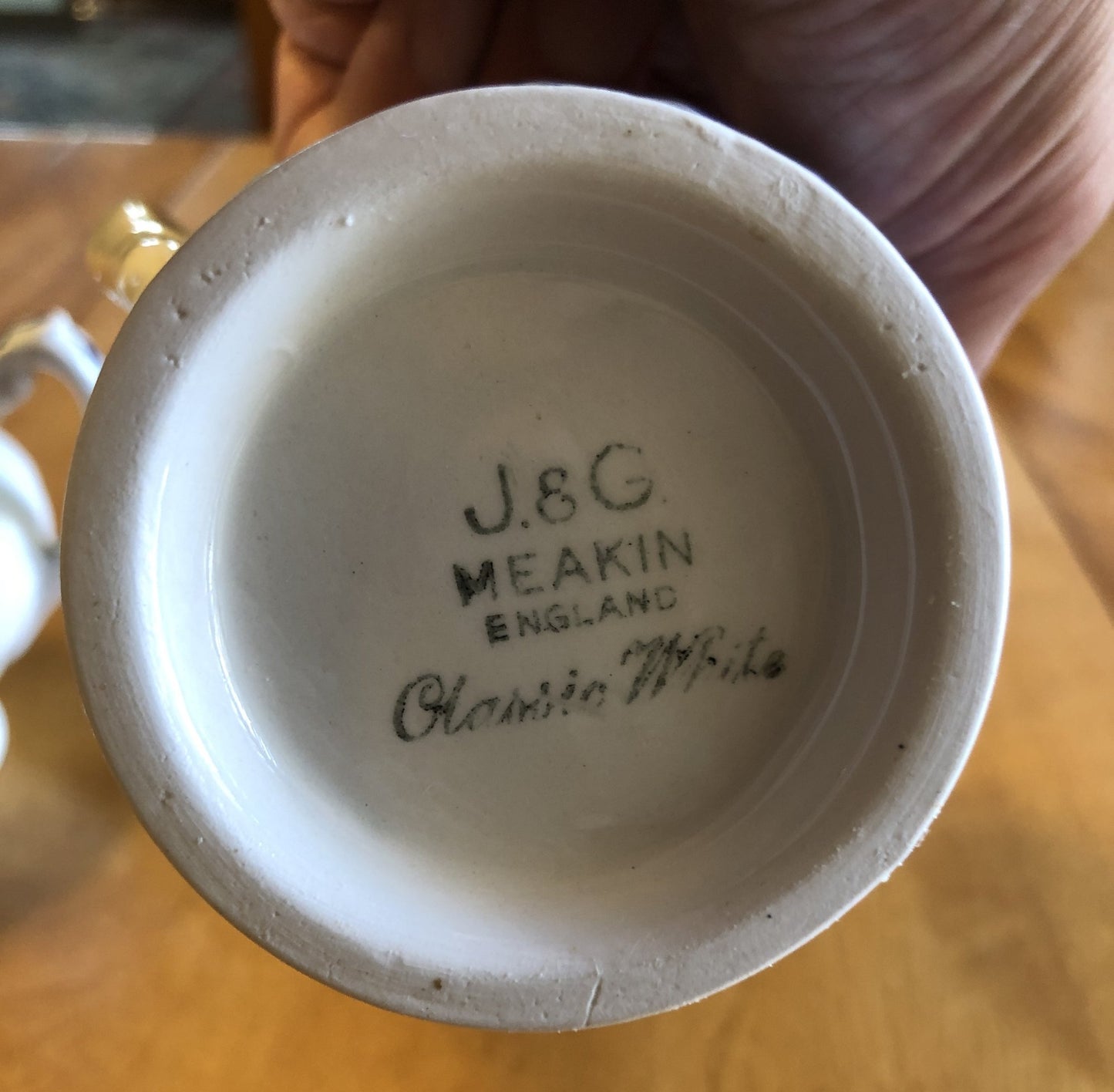 Vintage J & G Meakin England - Classic White Sugar & Creamer