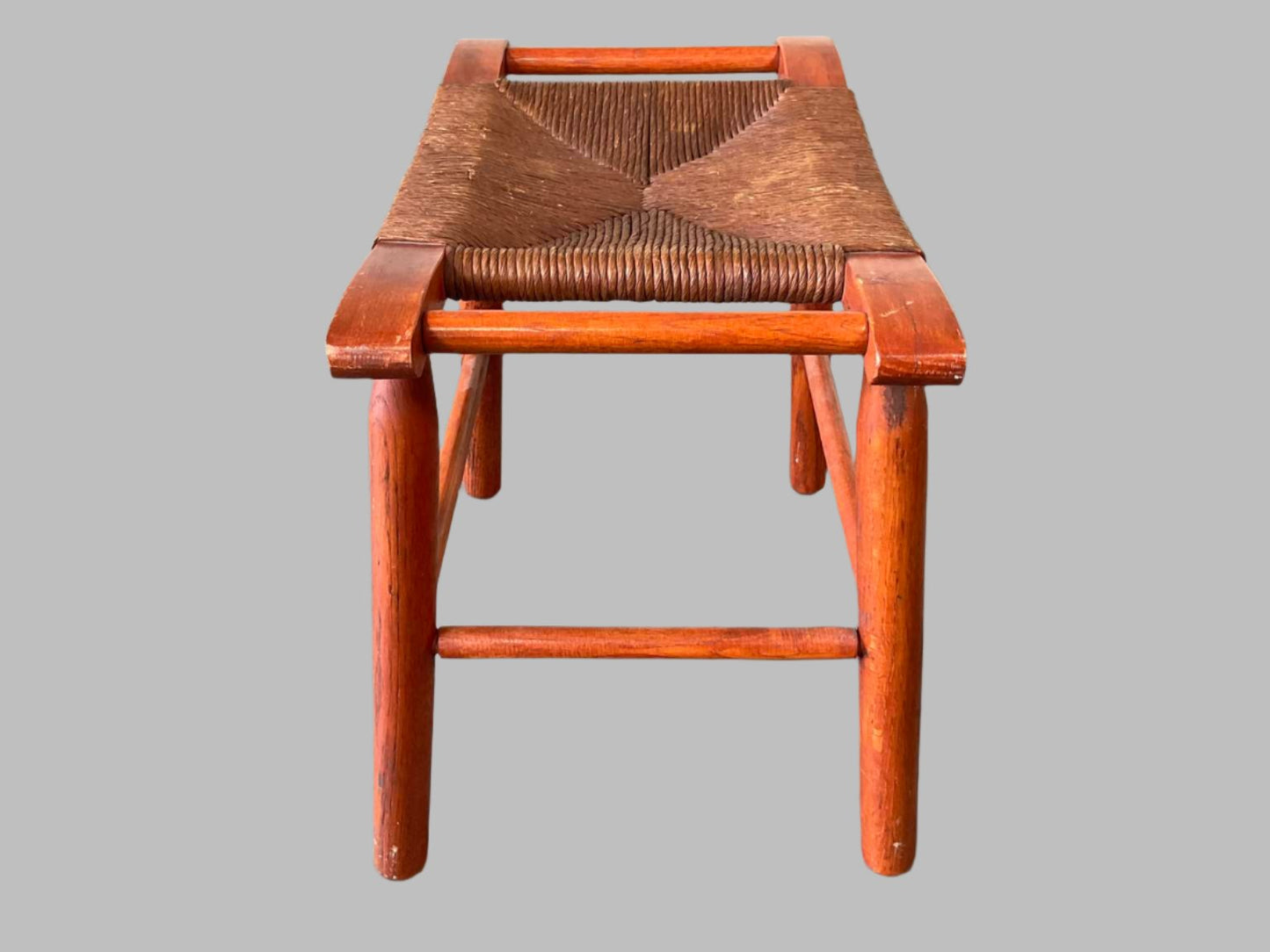 Hand Made Vintage Danish Rush Stool