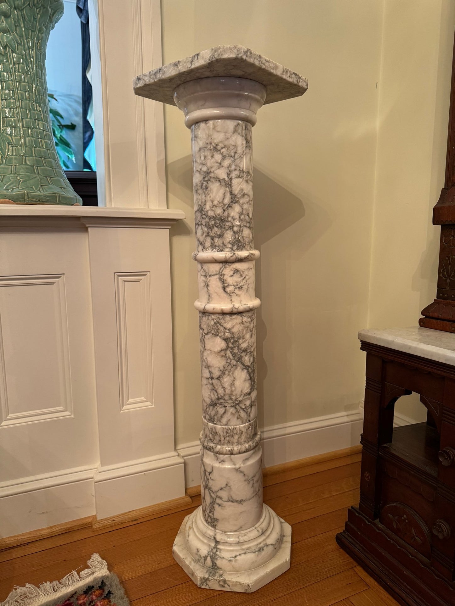 Wonderful Vintage Marble Column- Display Pedestal Stand