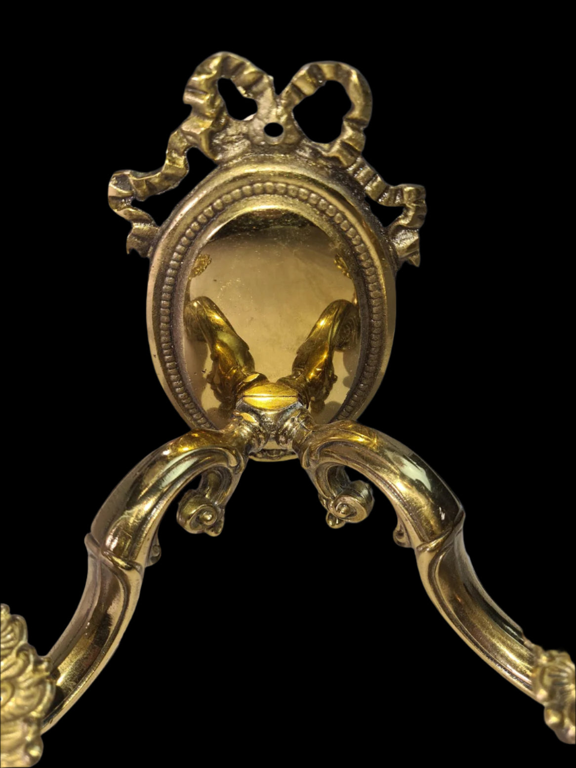 Vintage Pair Of Lovely Bronze Wall Sconces (1/3)