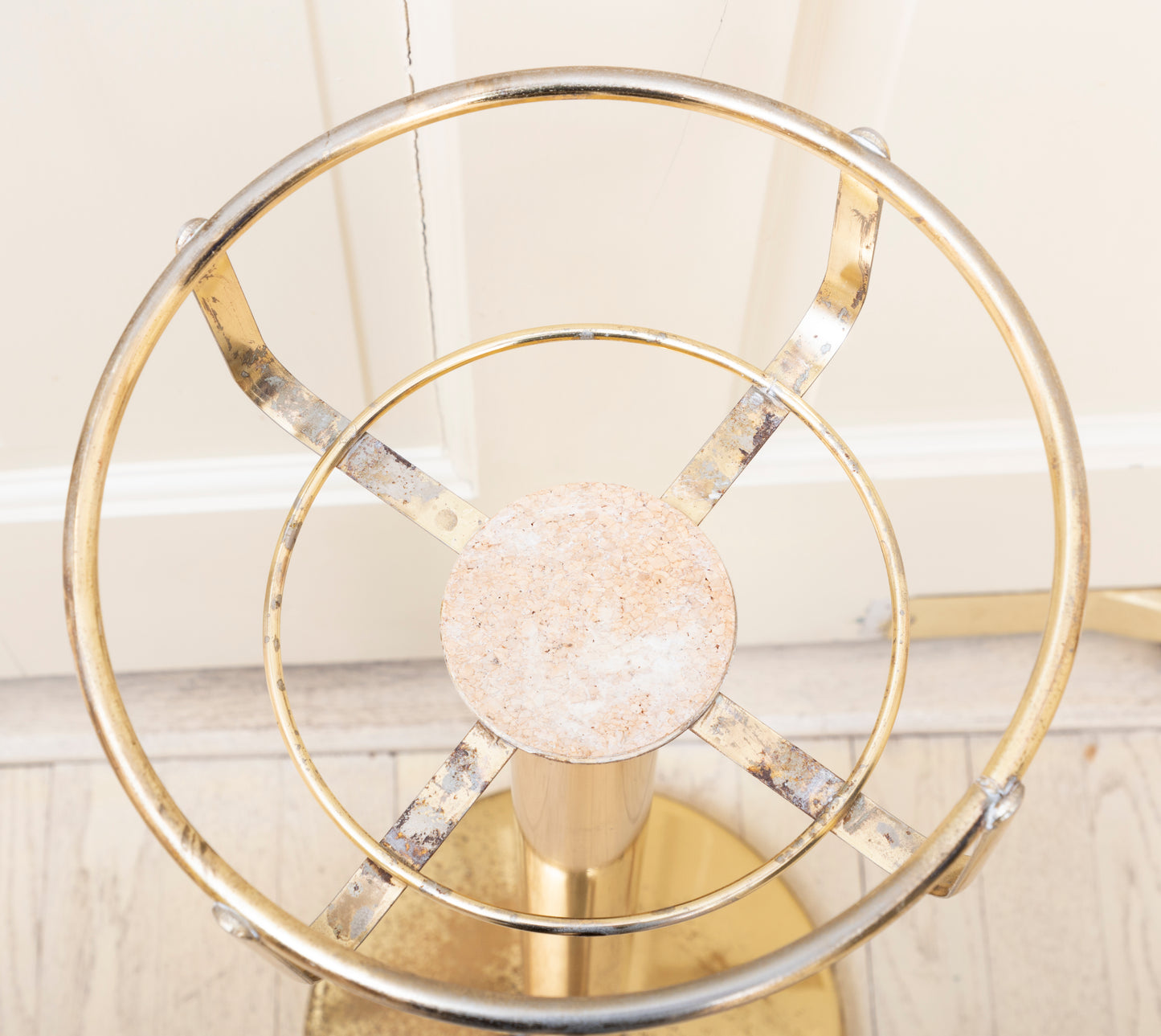 Brass And Crystal Ice Bucket