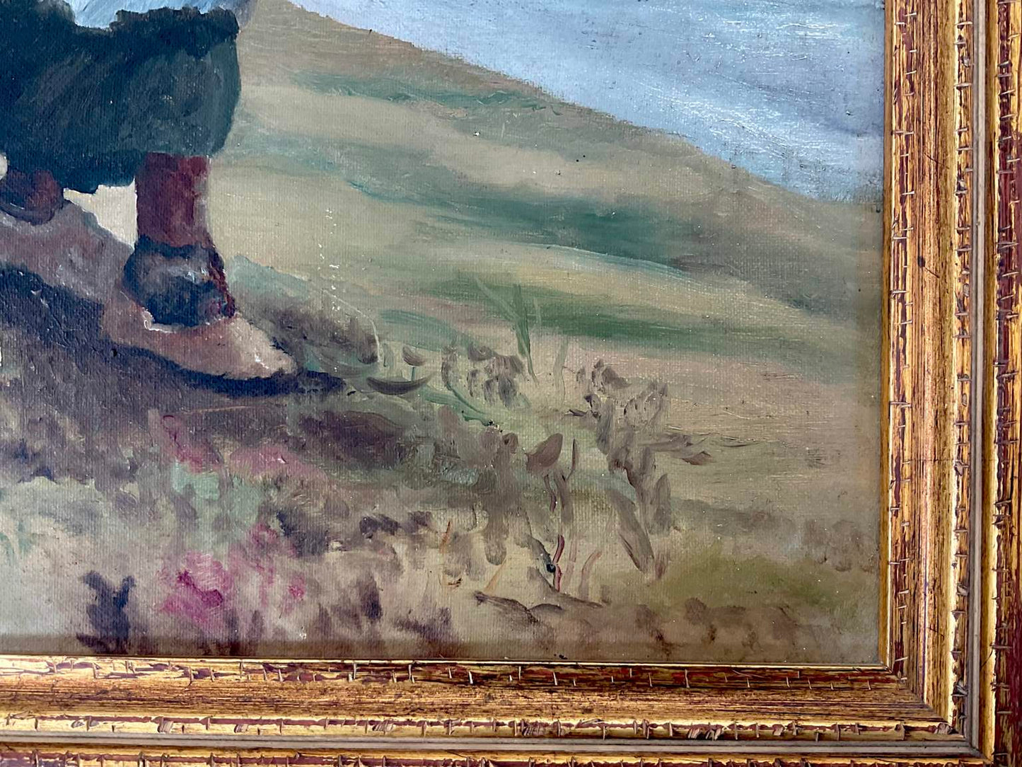 Antique and Rare Acadian Woman Spinning Yarn, Oil on Canvas, c. 1895