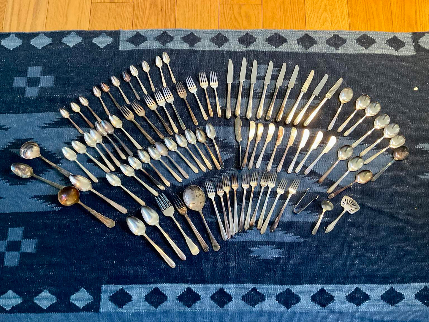 Assortment of Heirloom, Oneida W.M. Rogers, Silver Plate Silverware (88 Pieces