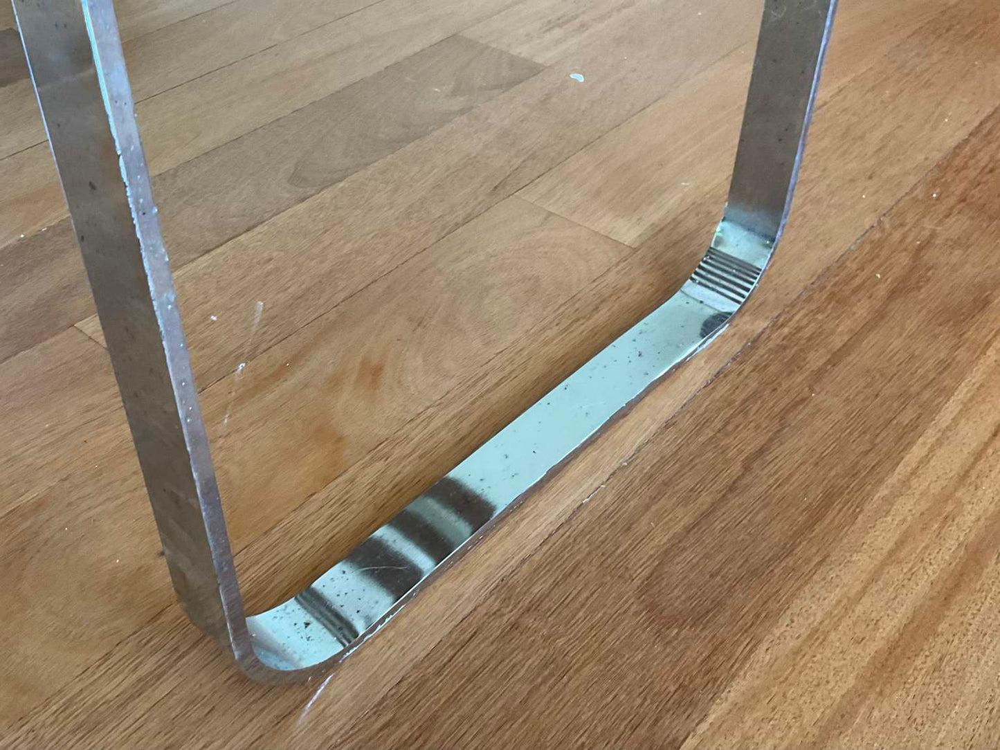 Vintage Milo Baughman Chrome Slatted Coffee Table Bench for DIA