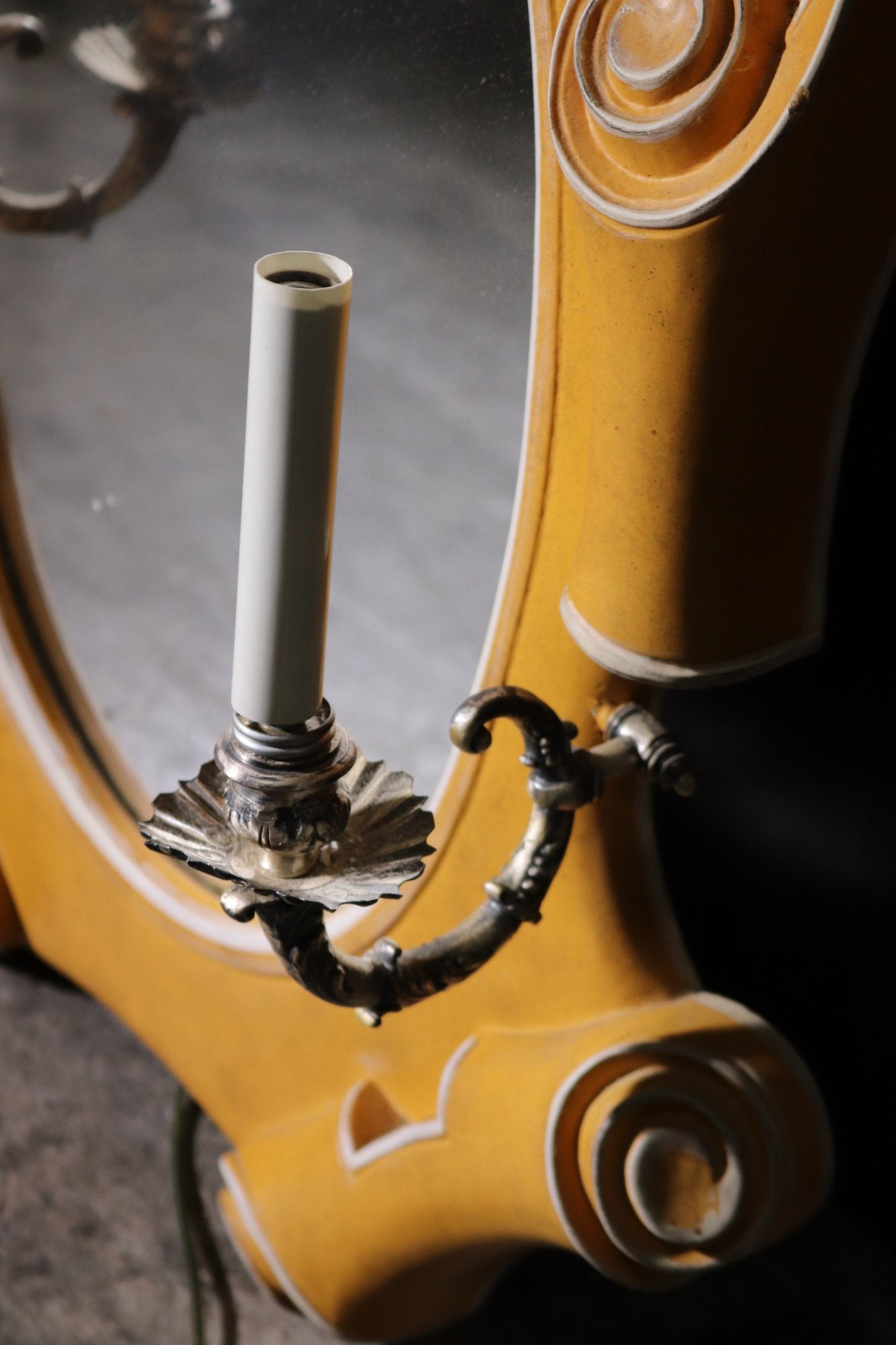Vintage Electrified Wall Mirror