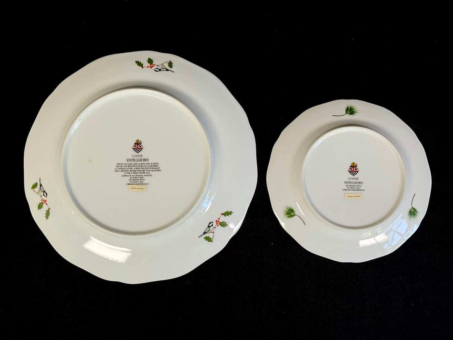 Fabulous Lynn Chase 24k Gold “Winter Games” China - 8 Pieces