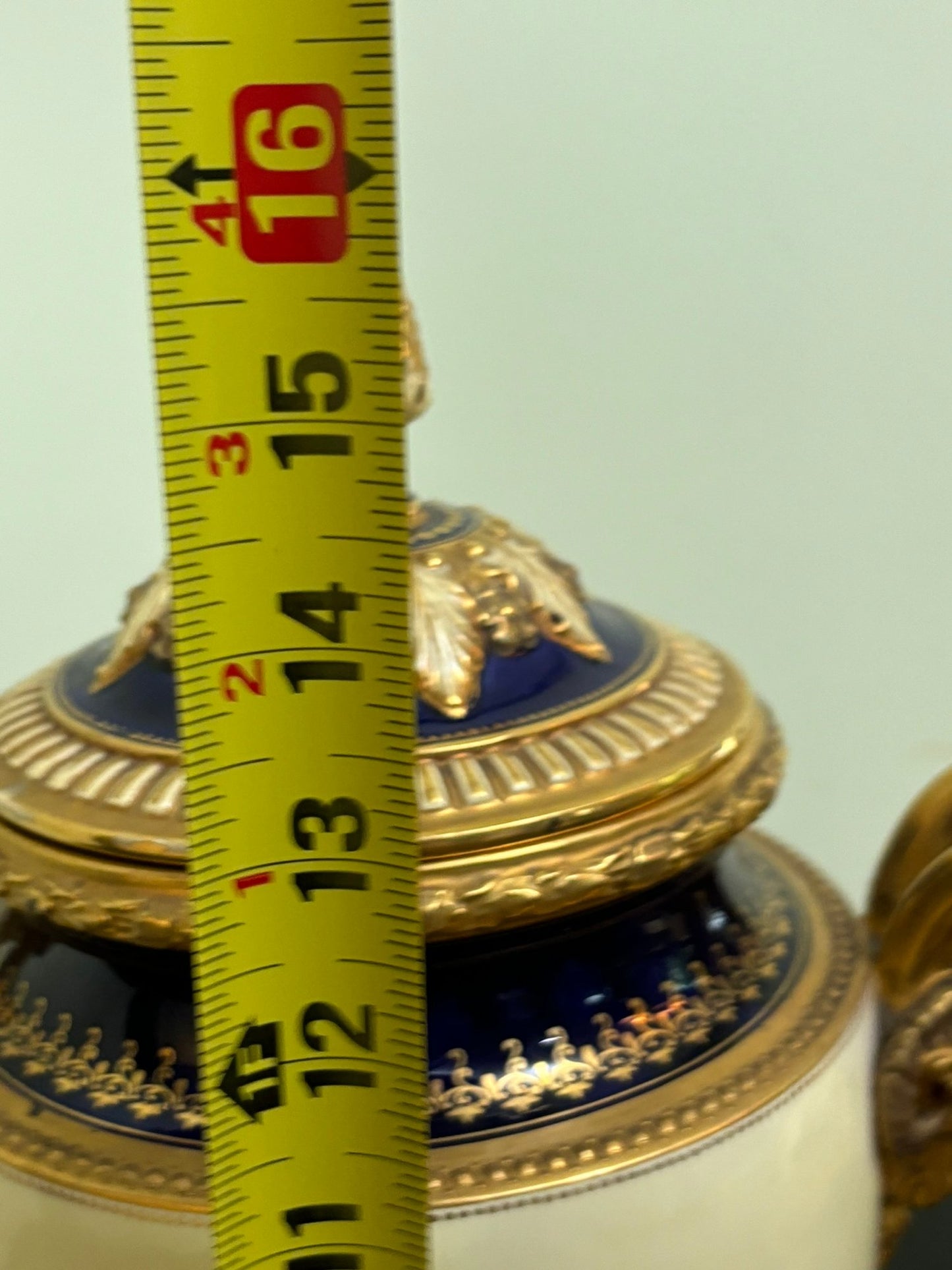 Spectacular 19th Century English Coalport Gilt Porcelain Lidded Urn