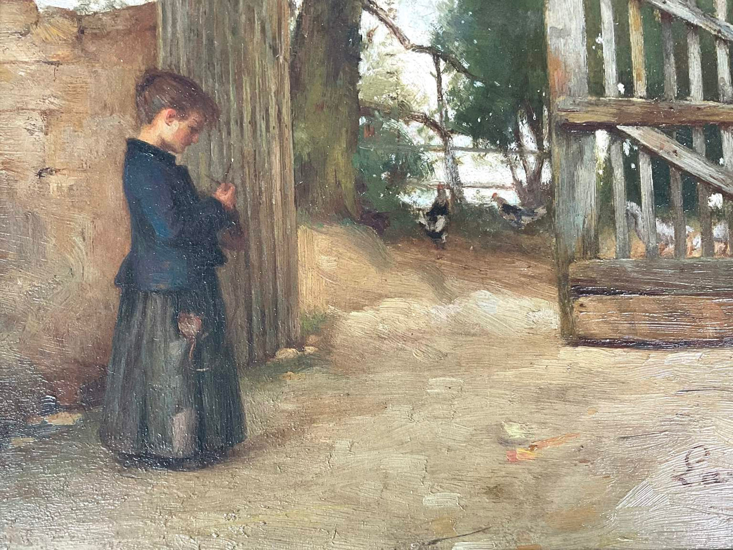 Vintage Oil On Board, signed by Guillaume Larrue (1851-1935)