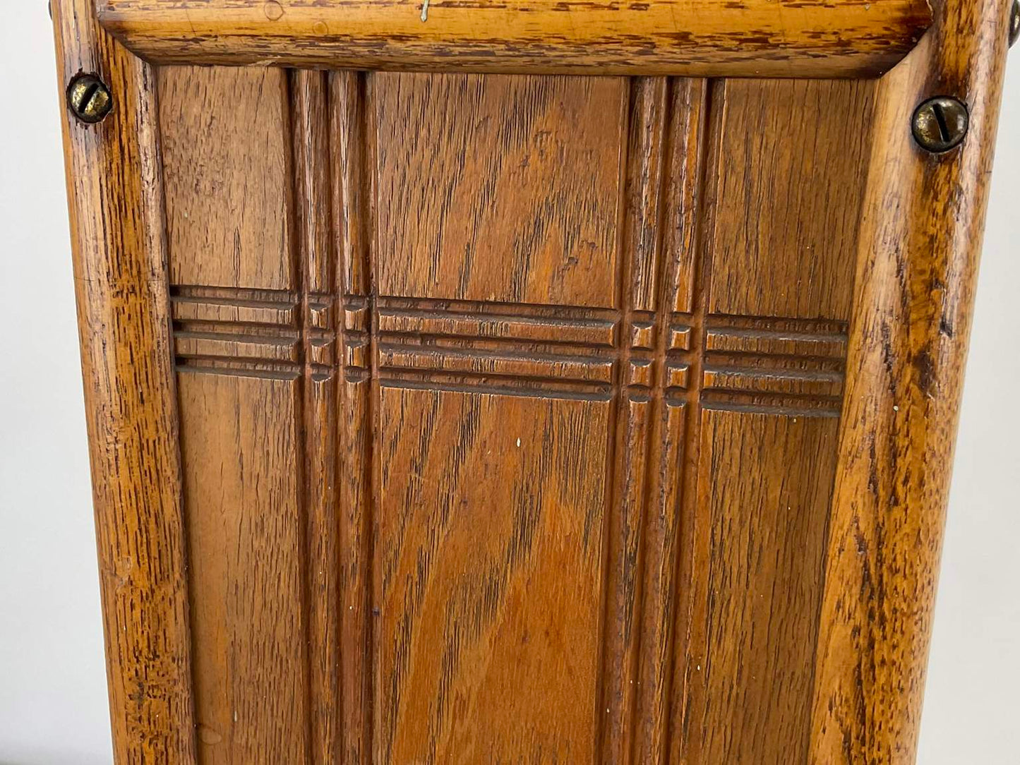 Vintage Oak Mirrored Vanity Cabinet