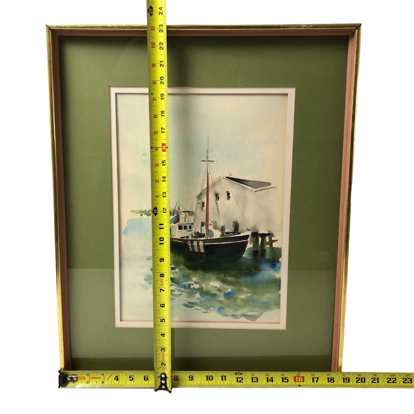 Sailboat Harbor Watercolor Painting, Lawrence H. Darrow, (American 1926-2014) - #2