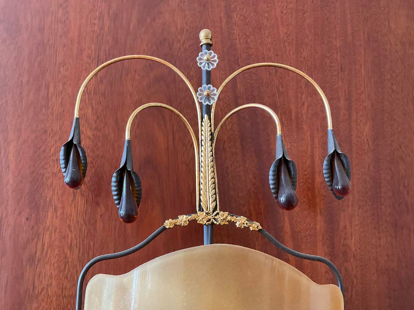 Exquisite Rare Pair of Venetian Glass and Amber Sconces (1 of 2)