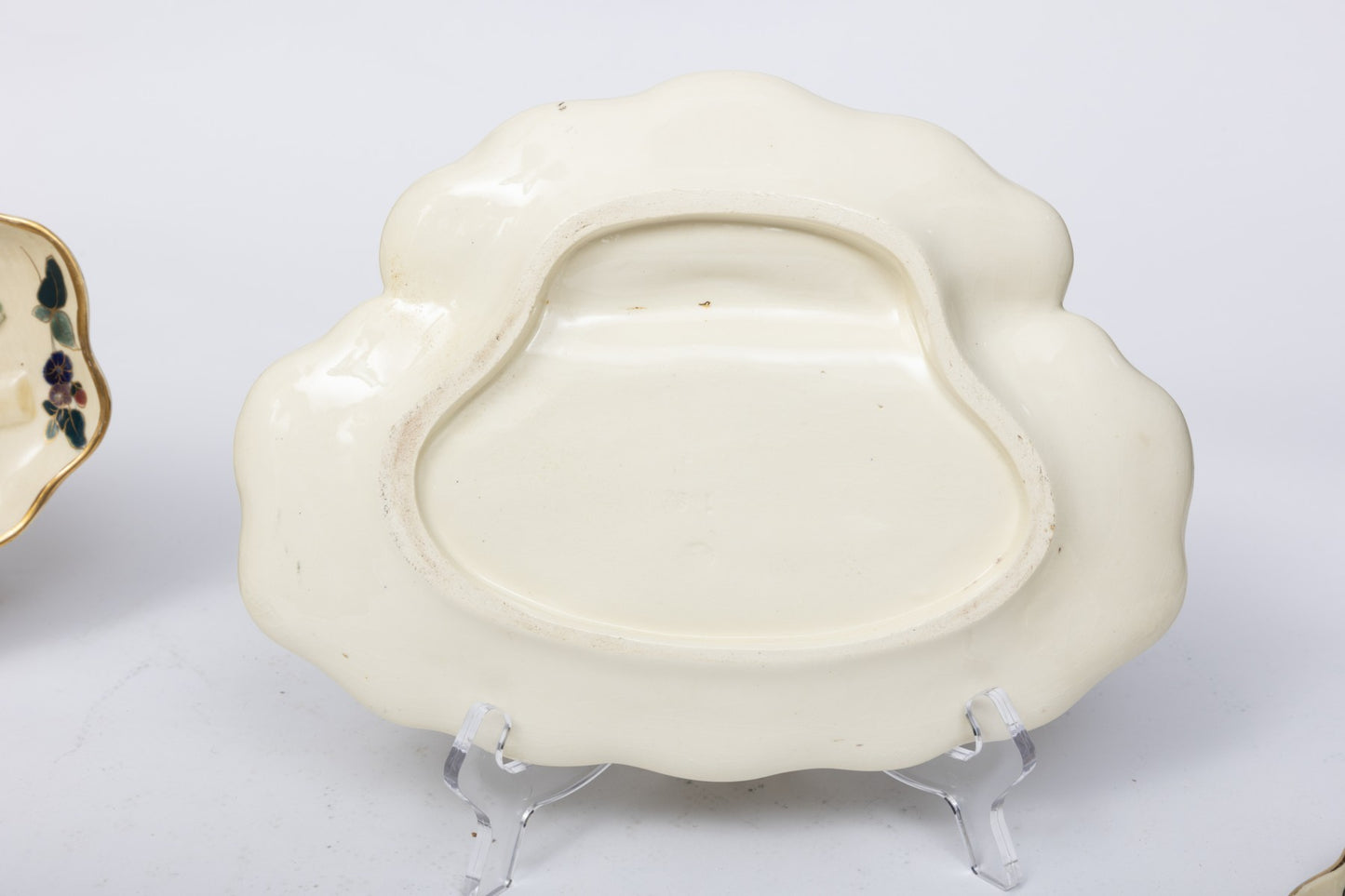 Antique Porcelain Asparagus Dishes- Set Of 10