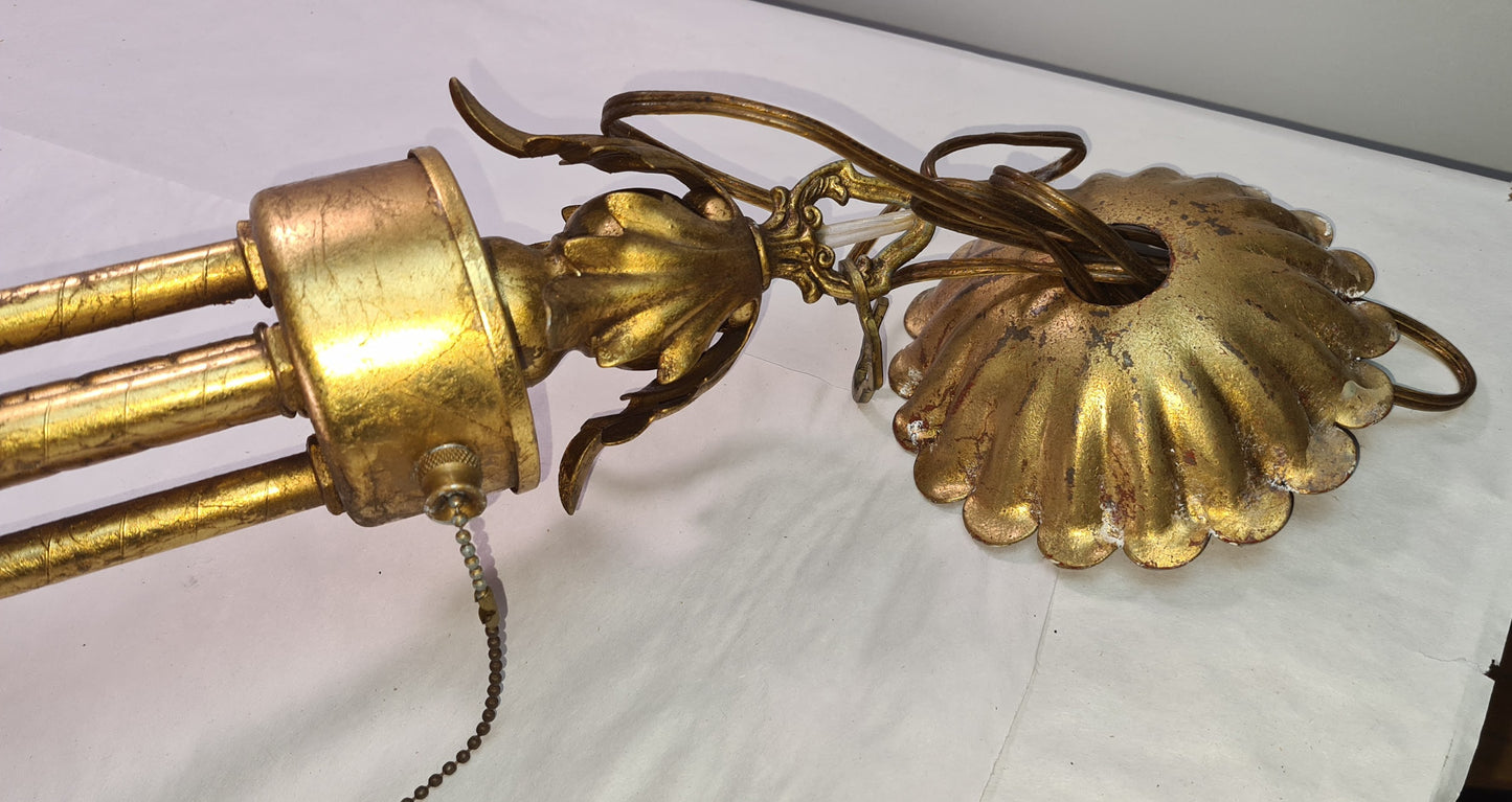 Unique French Gilded Bronze 5 Light Antique Chandelier