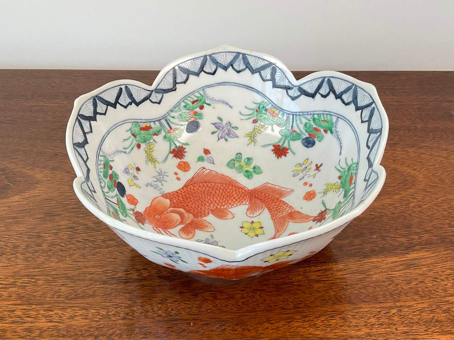 Vintage Hand Painted Asian Porcelain Bowl