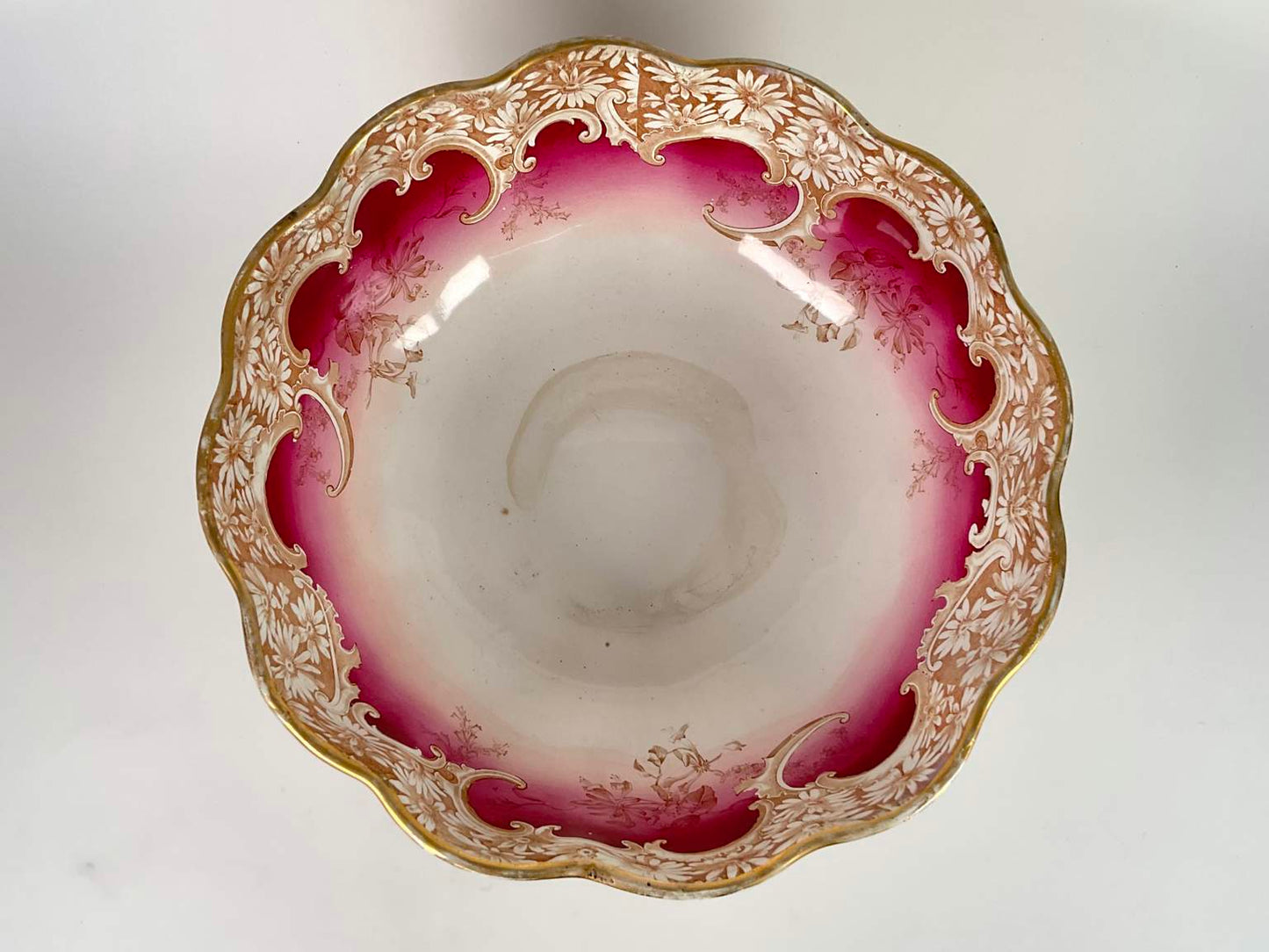 Antique Furnivals Porcelain Punchbowl