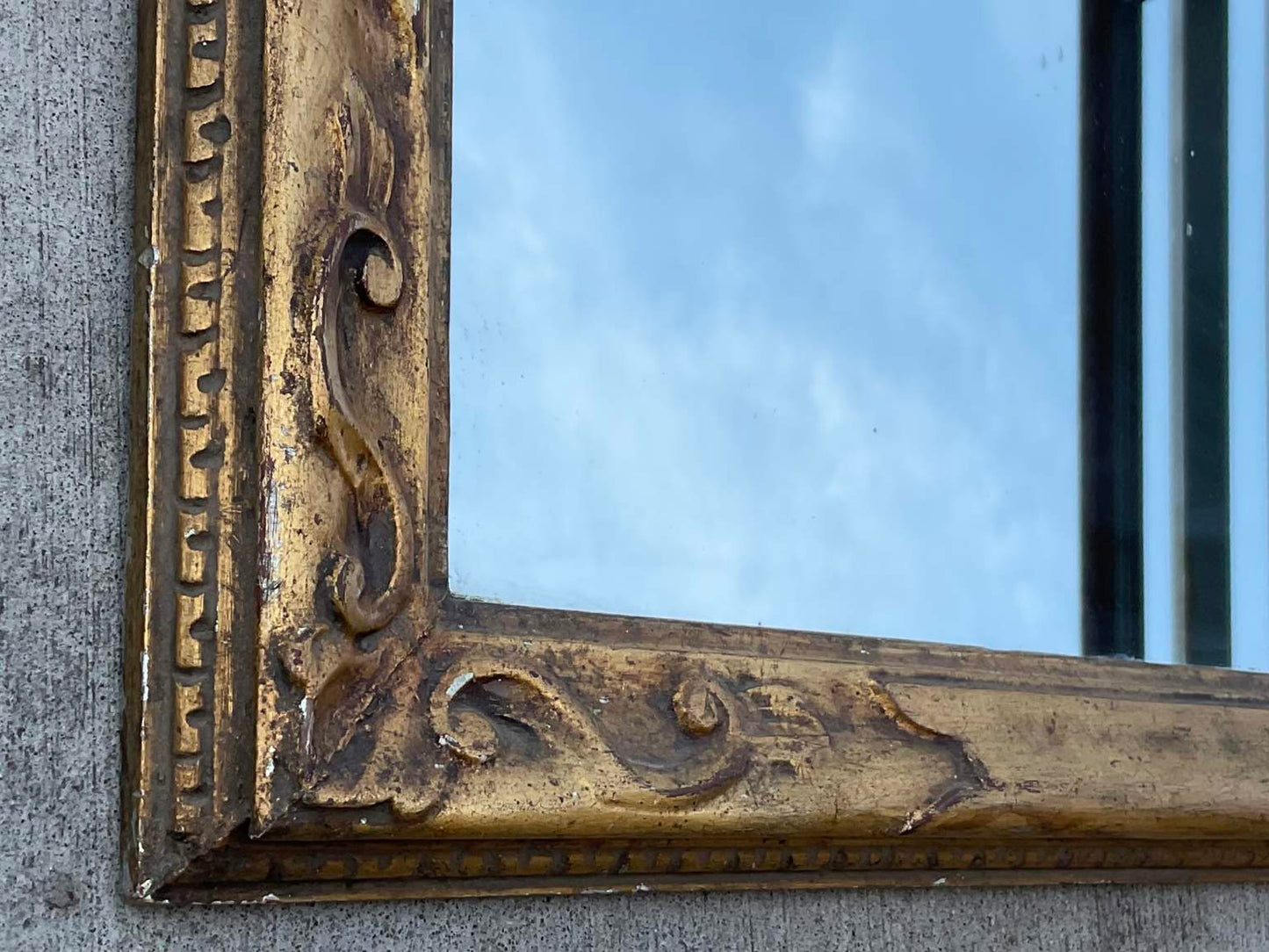 Antique Hand Carved Gilt Wood Mirror