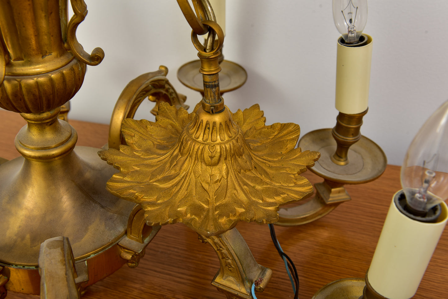Antique French Gilt Bronze Louis XV Eight Arm Chandelier