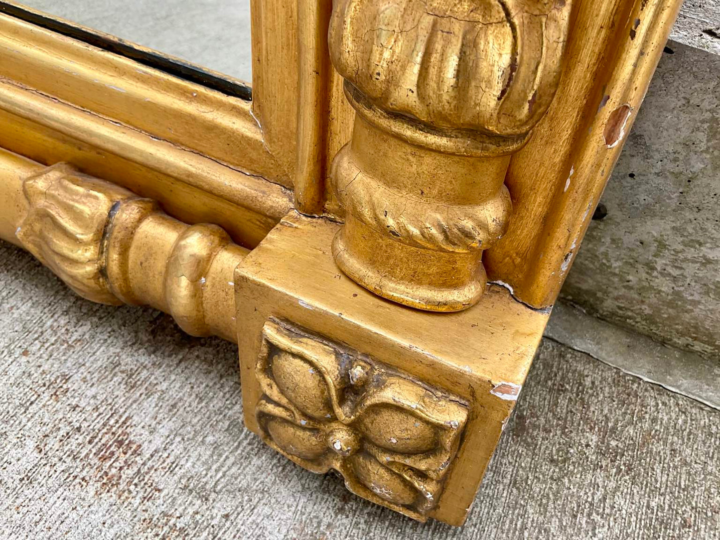 Empire Gilt Overmantle Mirror