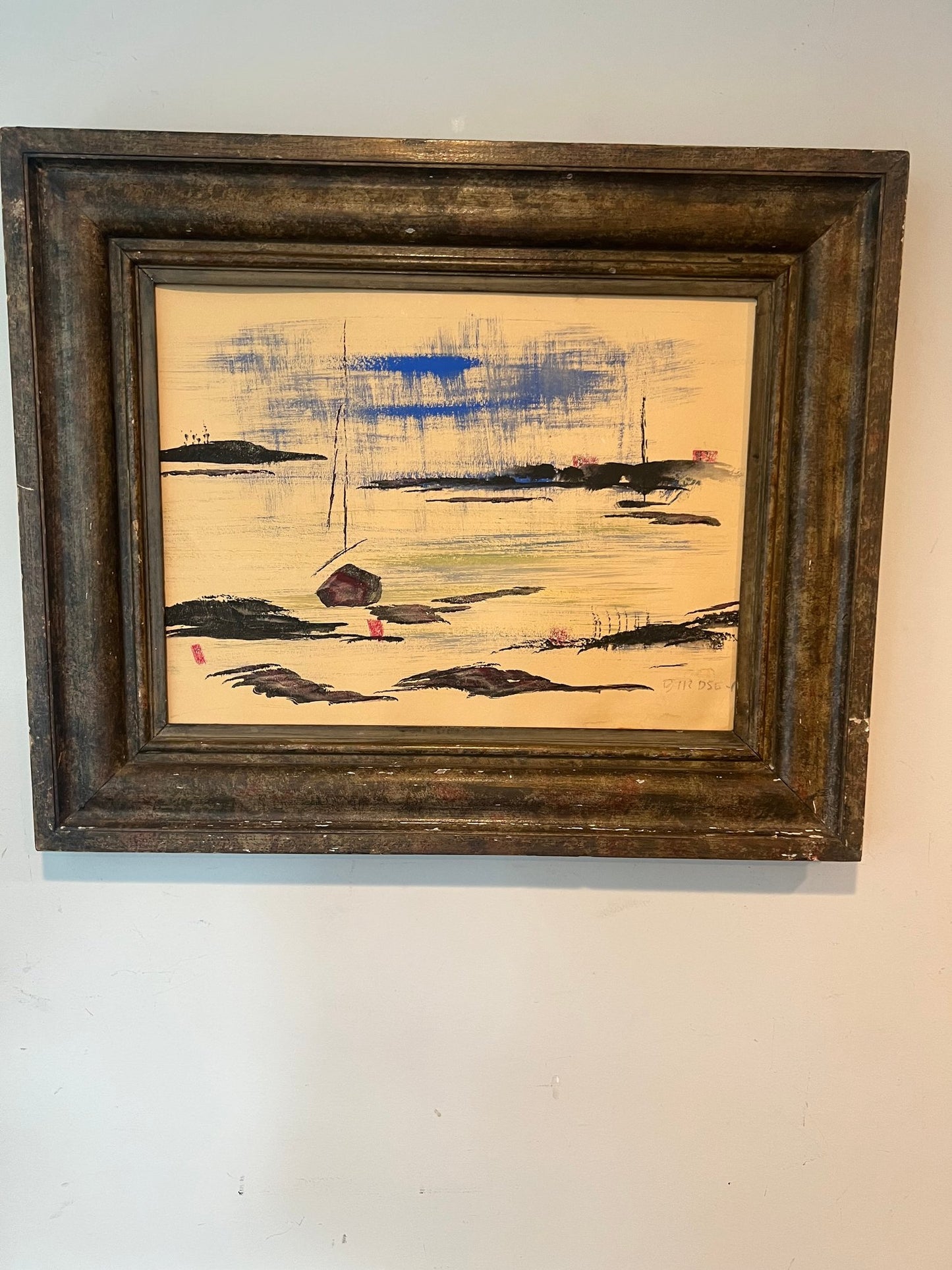 Alfred Birdsey Watercolor In Antique Frame,Original- Signed "Birdsey"