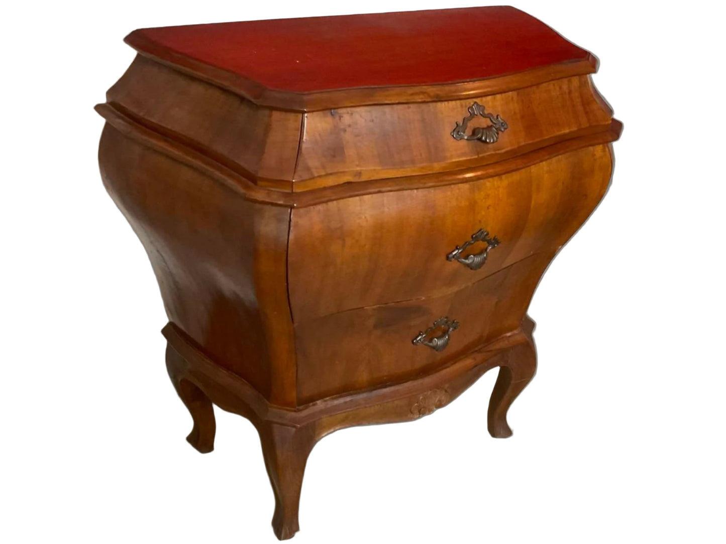 Magnificent Vintage Louis XV Style Bombe Chest Nightstand