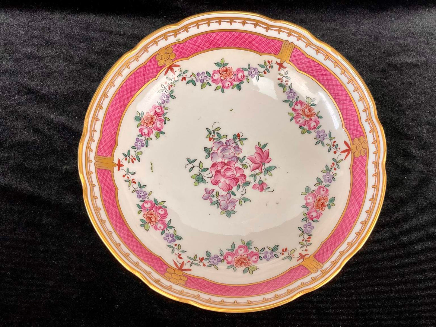 Antique Porcelain de Paris Pink Edme Samson et Cie Floral Footed Bowl & Turquoise Boyer Teapot