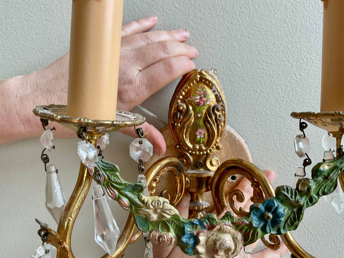 Gorgeous Pair of Vintage Italian Sconces