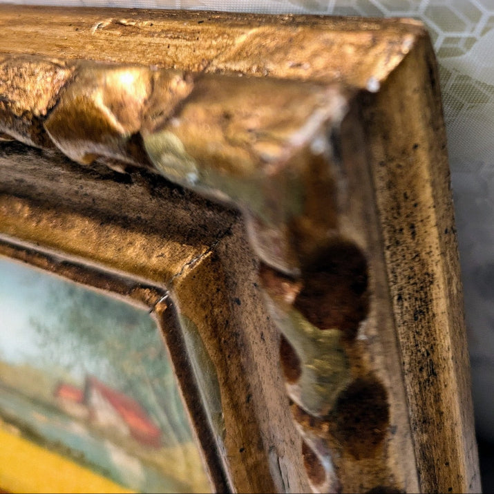 Vintage Oil Painting, Signed P. KLaus, Ornate Gilt Framed & Signed P. Klaus
