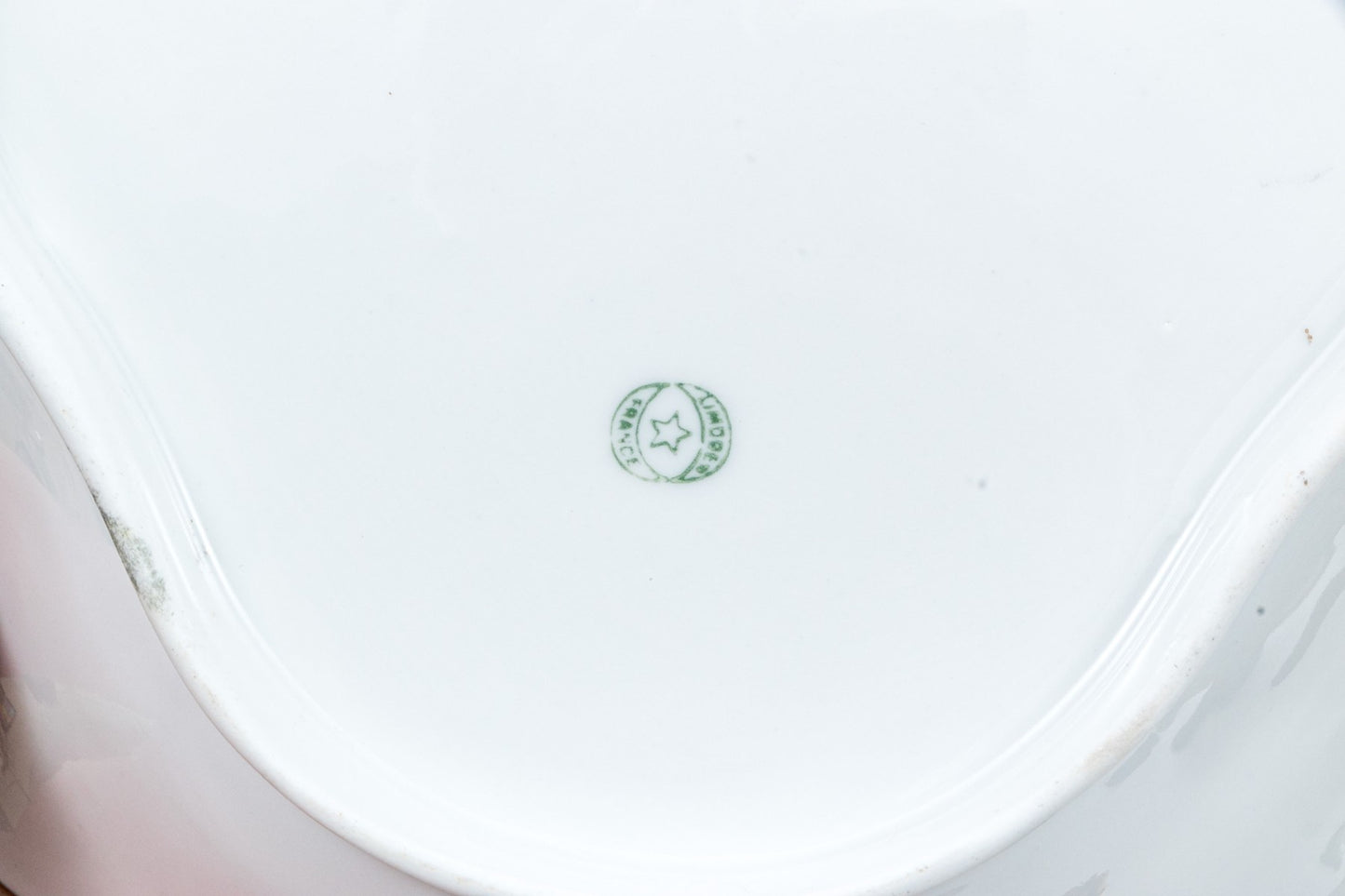 THREE PIECE LIMOGES BOWLS WITH COMPOTE PLATE