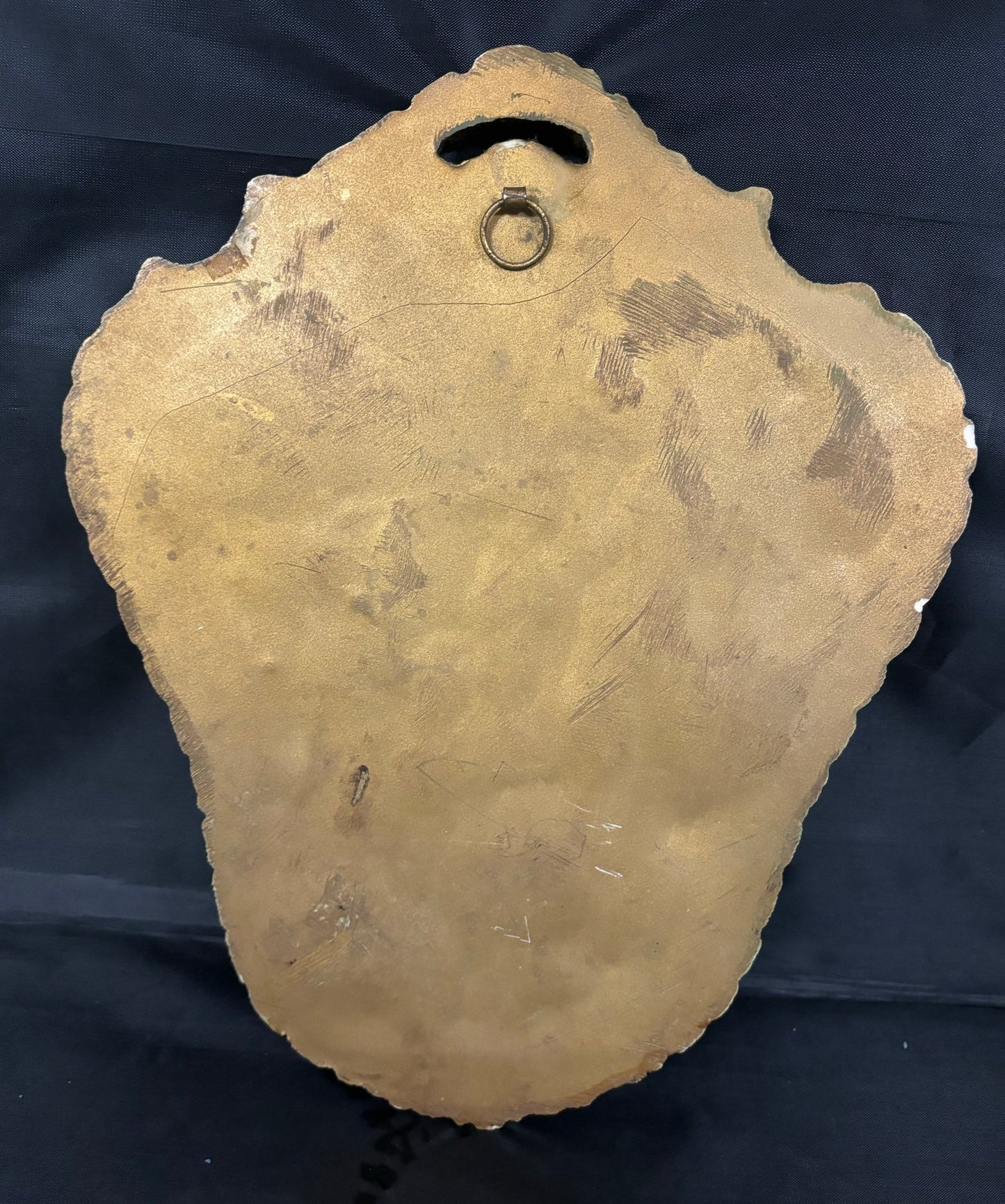Charming Baroque Golden Wall Mirror, Oval Shape Carved