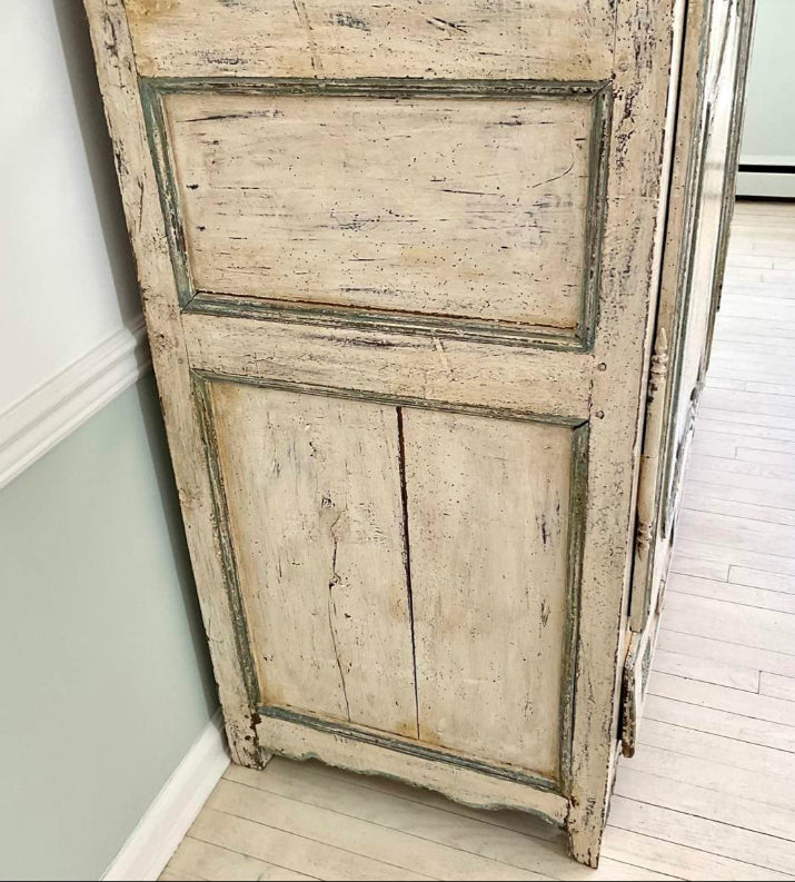 Large Authentic Antique French Provincial Armoire Early 1800