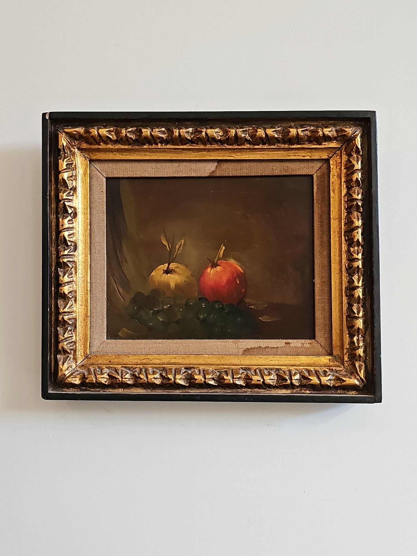 Antique Original Still Life Painting Oil On Board,Artist Signed